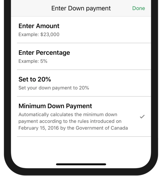 Purchase Calculator - Canadian Mortgage App